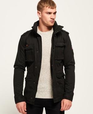 Superdry Rookie Heavy Weather Field Férfi Kabát Fekete | IFKBS0758